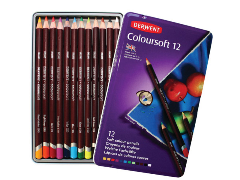 Coloursoft Matite colorate dure a base cera in confezione metallo da  12-24-36-72 - DERWENT - Intingo Shop belle arti e colori